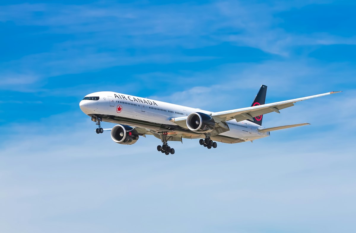 Aircraft taking off from an airport